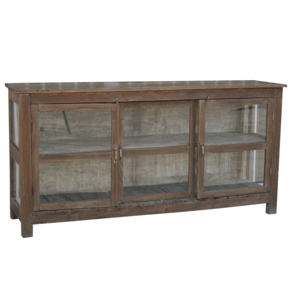 Colonial Sliding Door Display Cabinet