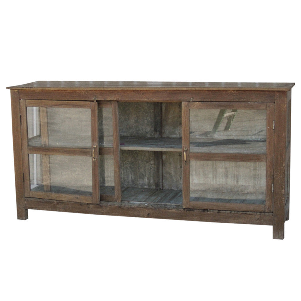 Colonial Sliding Door Display Cabinet