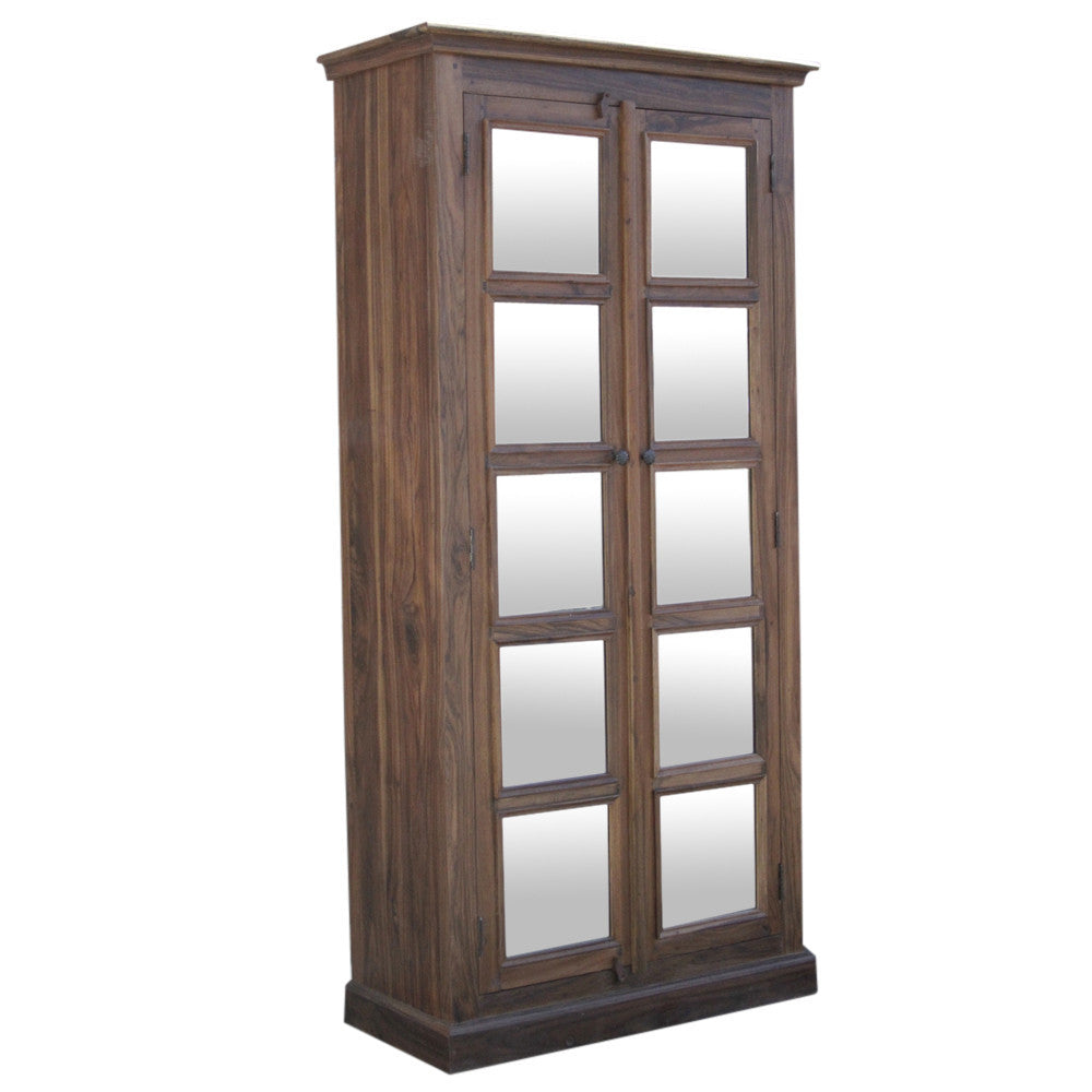 British Colonial Mirrored Cabinet