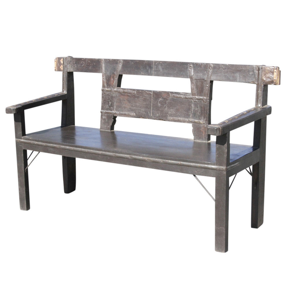Rustic Ox Cart Bench