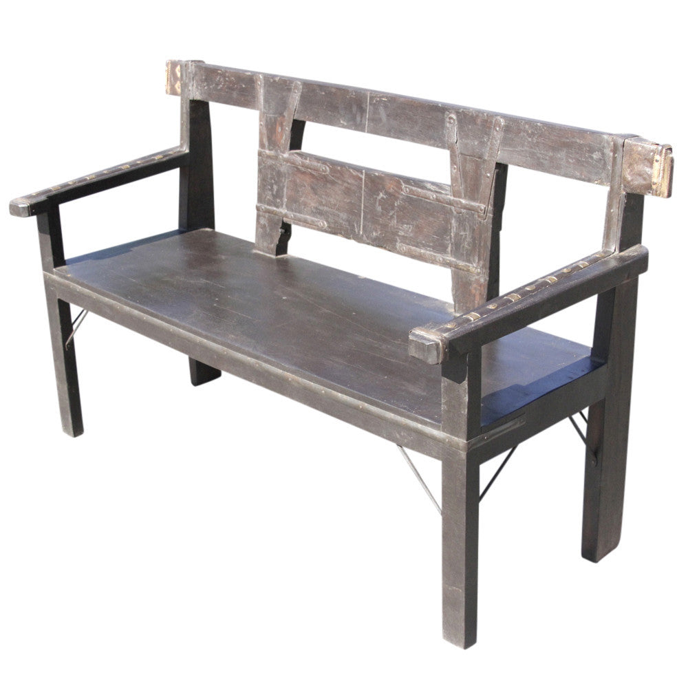 Rustic Ox Cart Bench