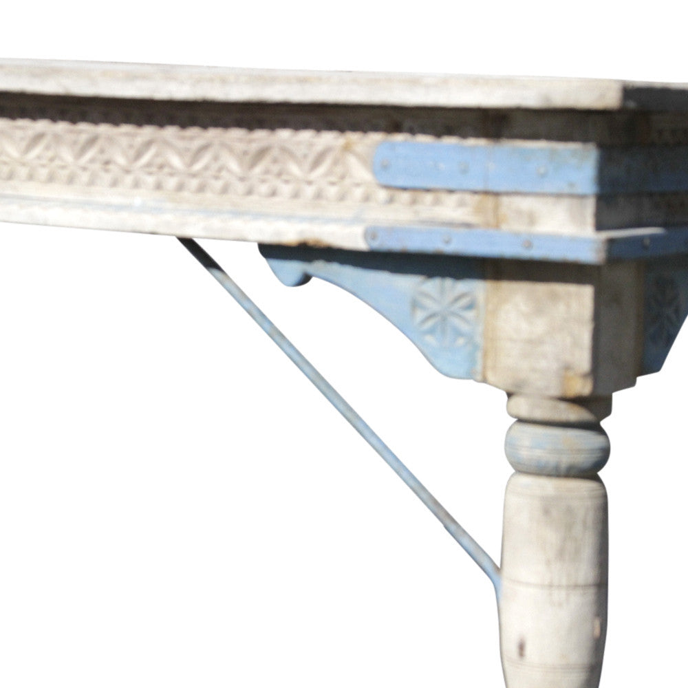 Bleached 19th Century Teak Takhat Table