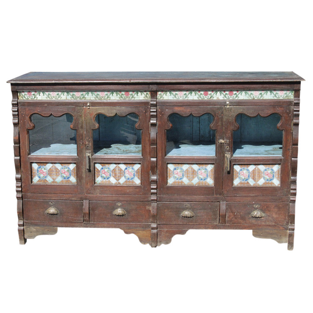 Intriguing British Colonial Tile Buffet