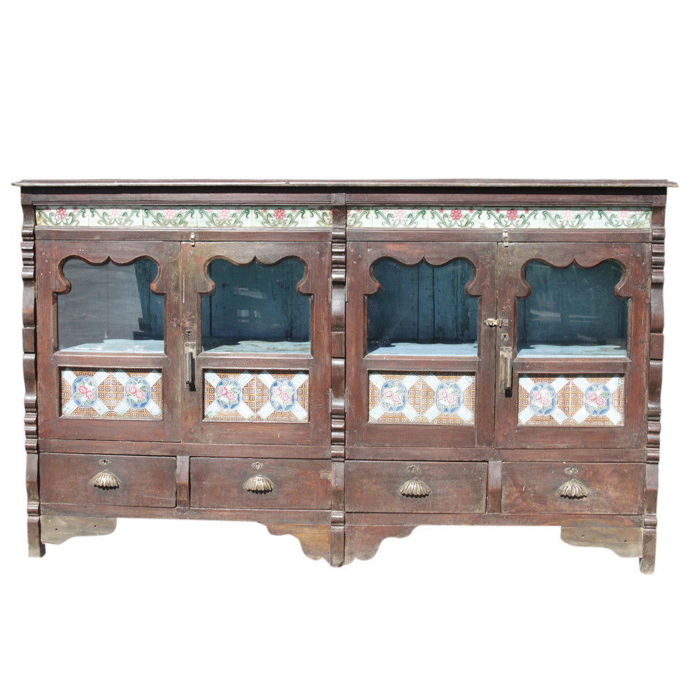 Intriguing British Colonial Tile Buffet