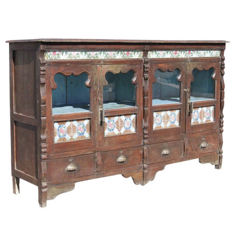 Intriguing British Colonial Tile Buffet