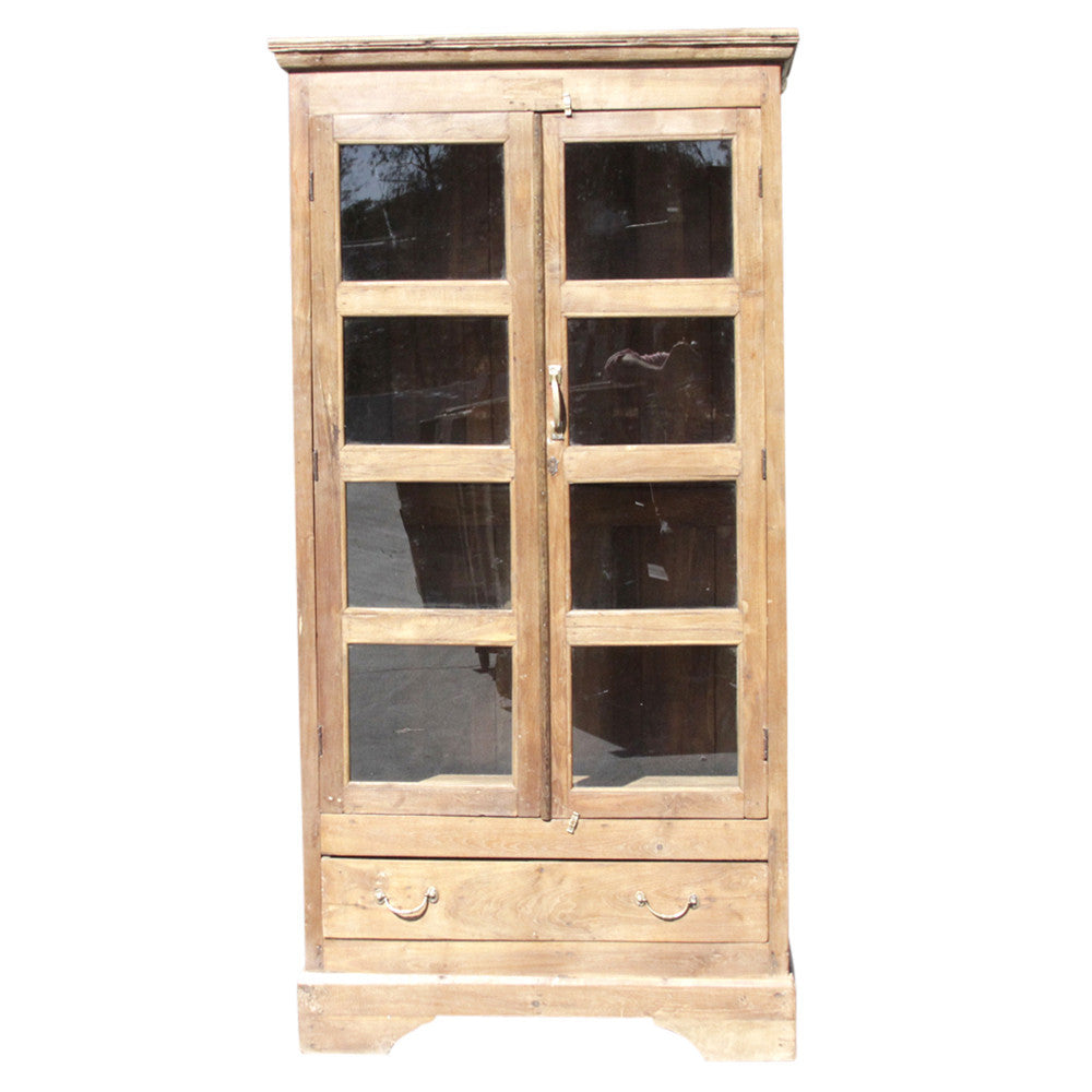 Colonial Teak Glass Cabinet