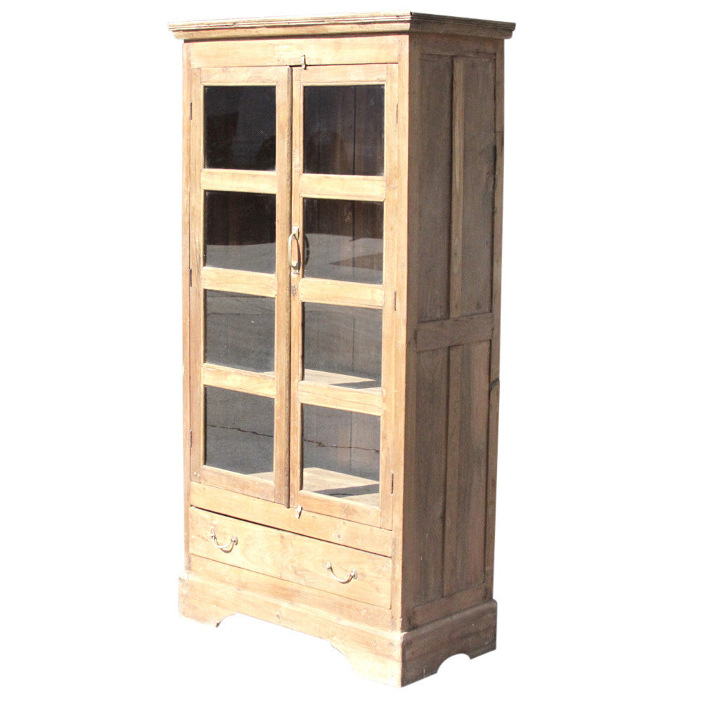 Colonial Teak Glass Cabinet