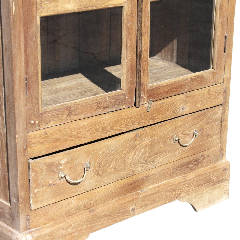 Colonial Teak Glass Cabinet