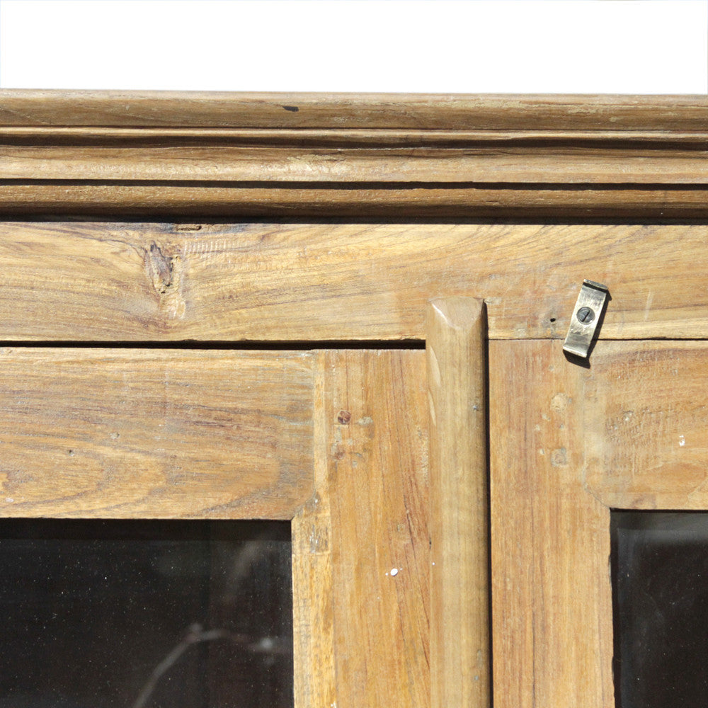 British Colonial Glass Door Bookcase