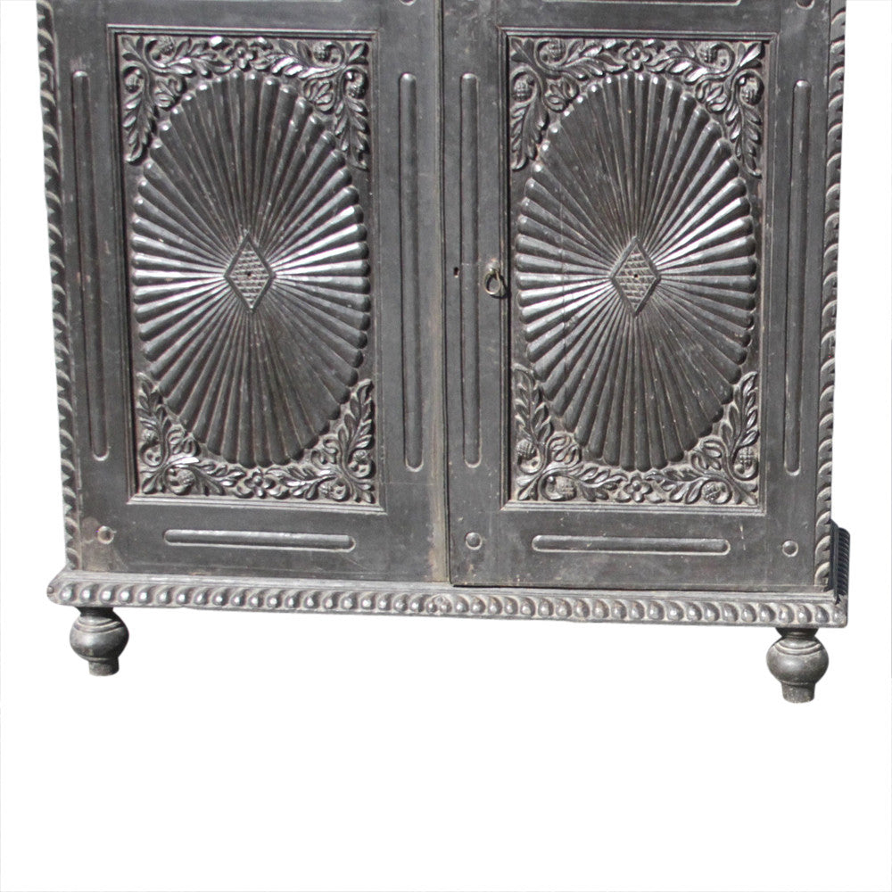 19th Century Indo Portuguese Carved Cabinet