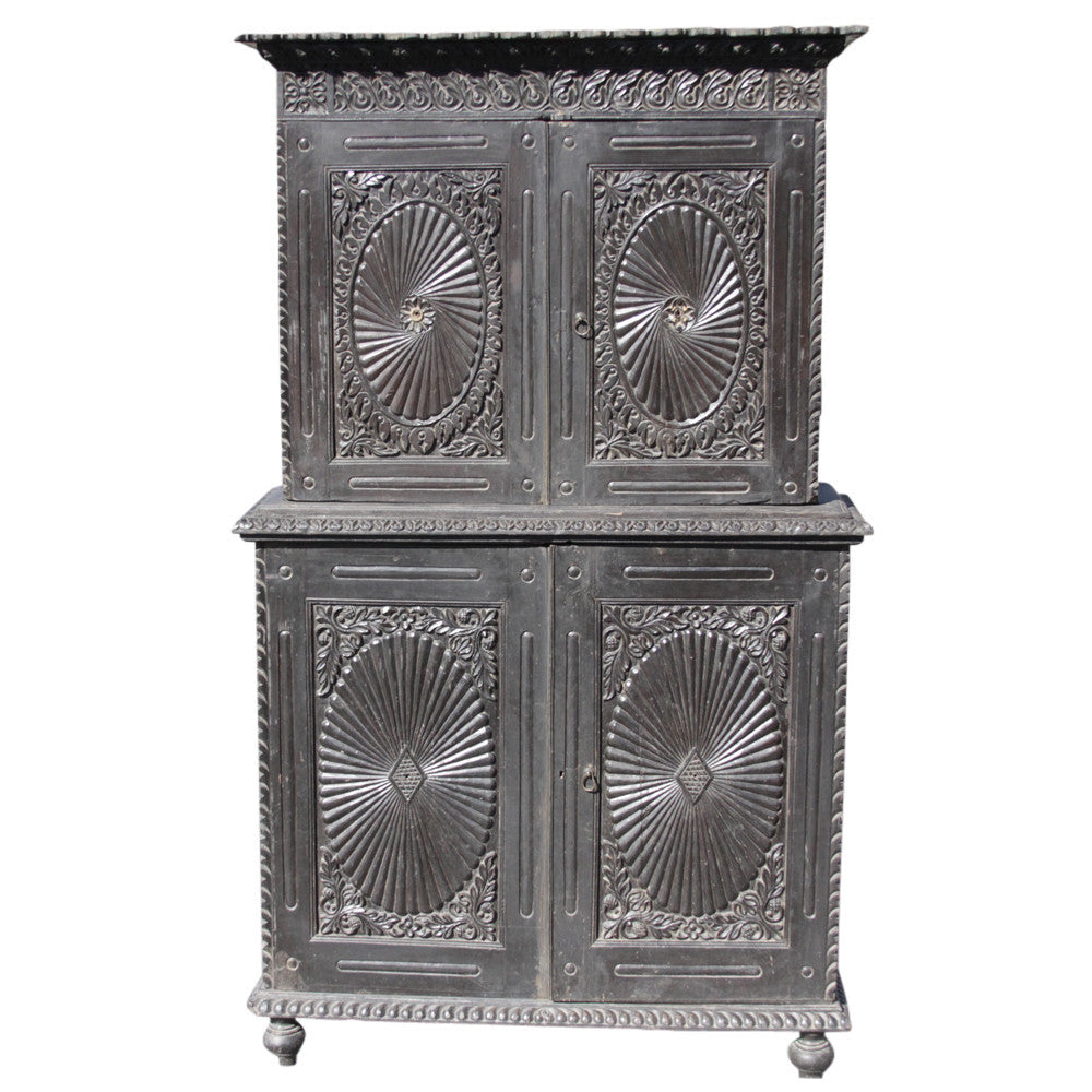 19th Century Indo Portuguese Carved Cabinet