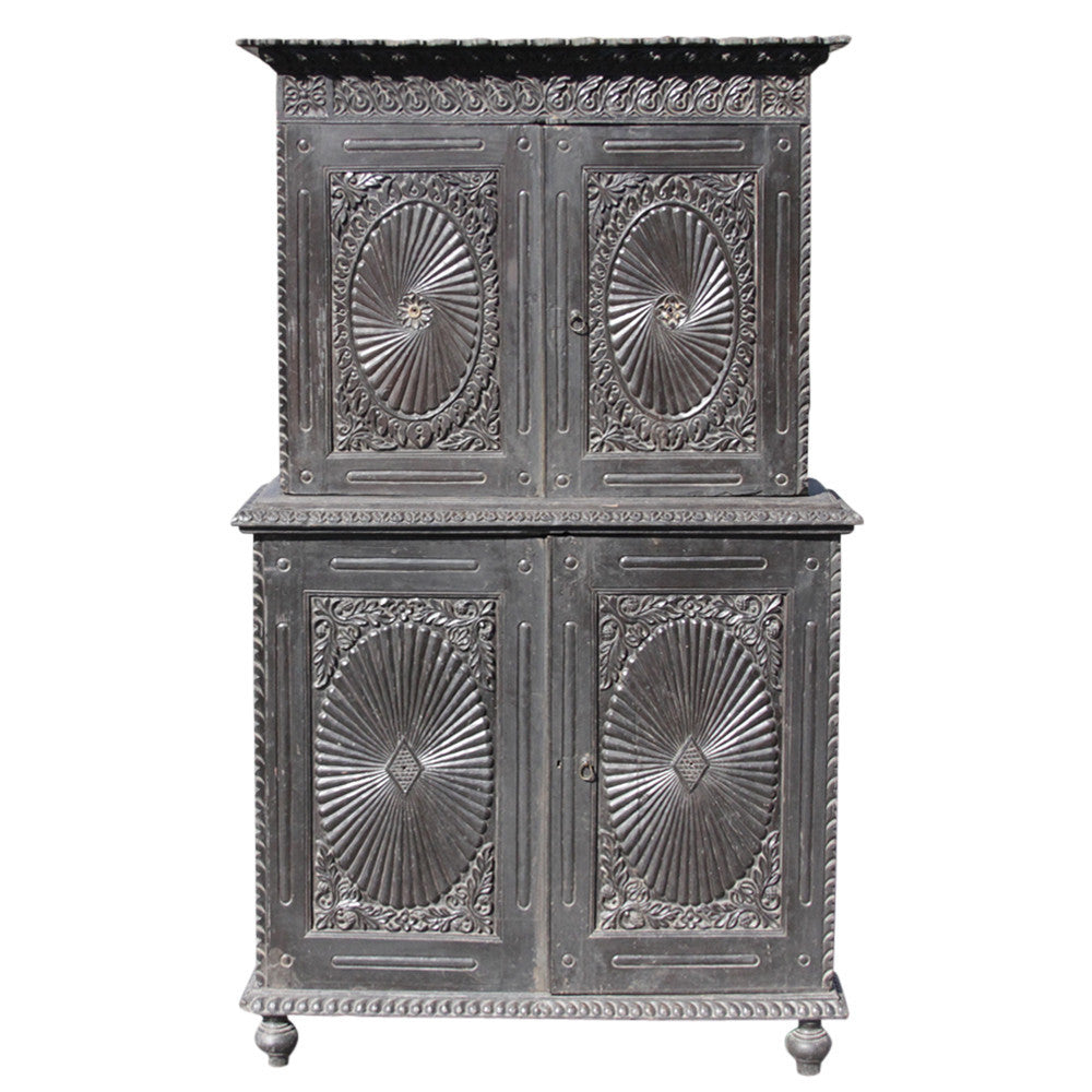 19th Century Indo Portuguese Carved Cabinet