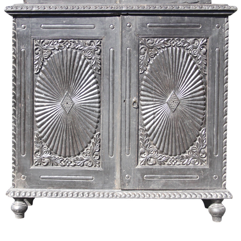 19th Century Indo Portuguese Carved Cabinet