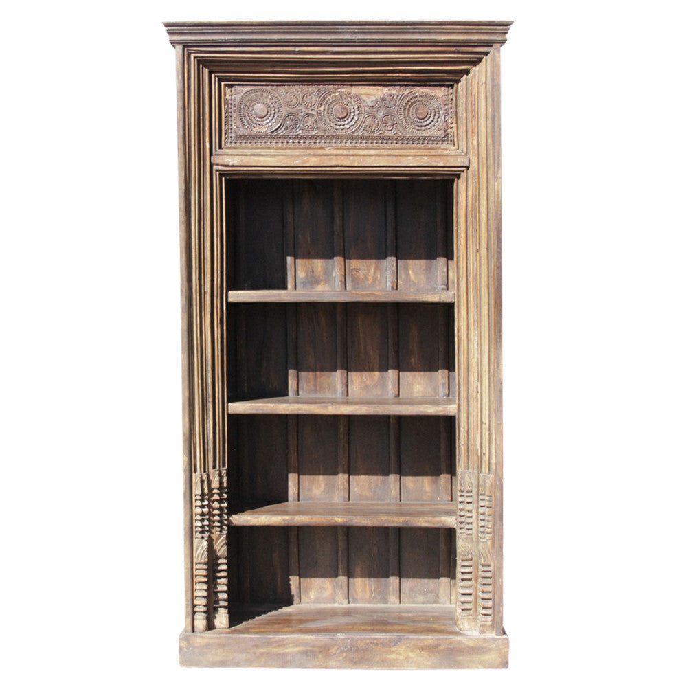 Architectural Carved Front Bookcase