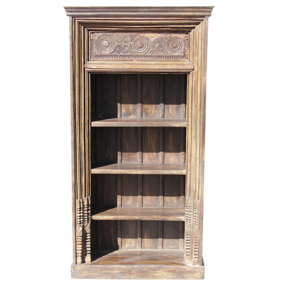 Architectural Carved Front Bookcase