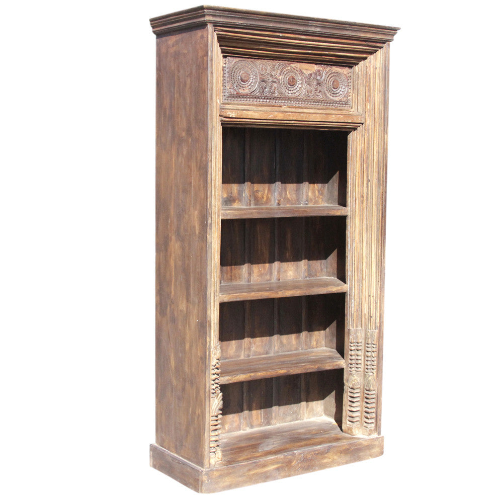 Architectural Carved Front Bookcase