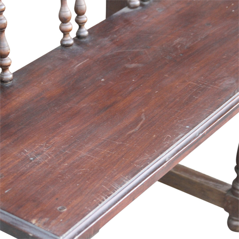 Carved Portuguese Pew Bench
