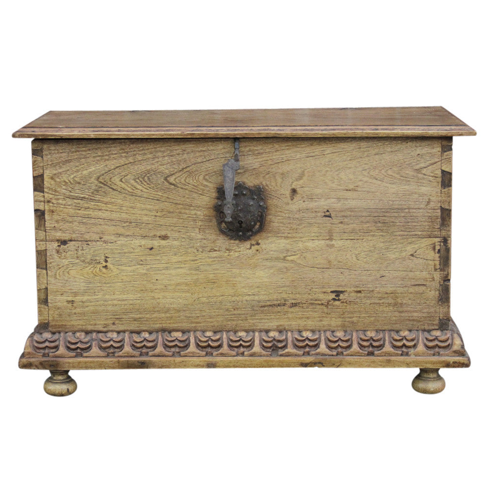 Handsome Carved Spanish Trunk