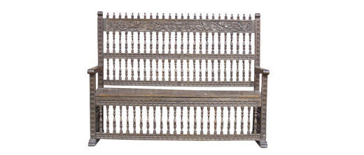 Beautifully Carved Capilla Bench