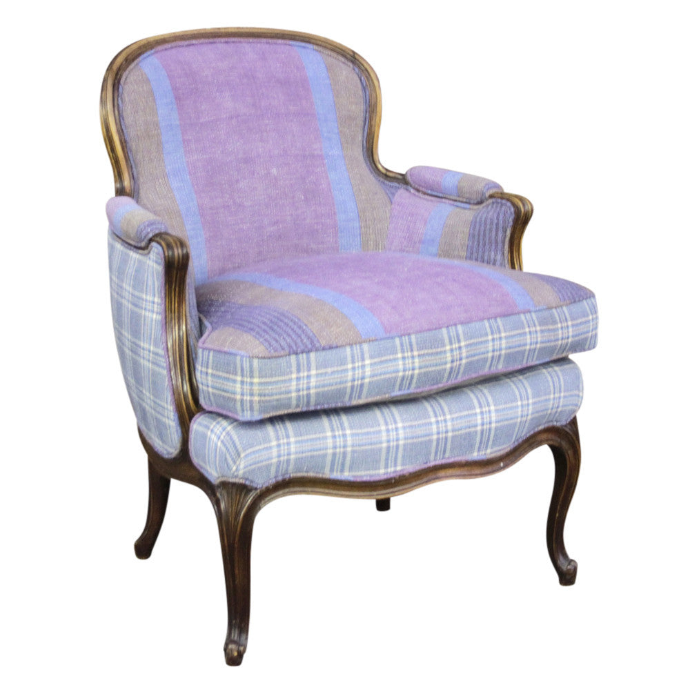 19th Century French Kantha Bergere Chair
