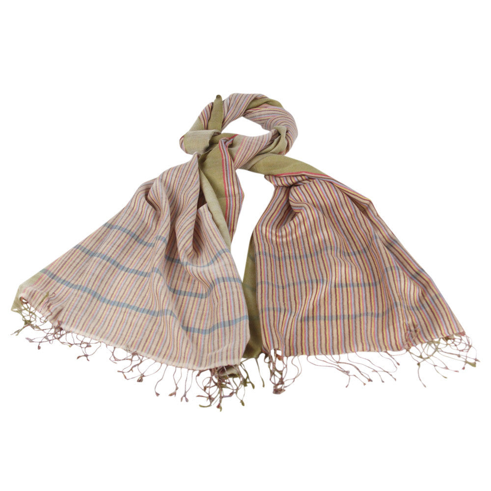 Faded Plaid Pashmin Woolen Shawl