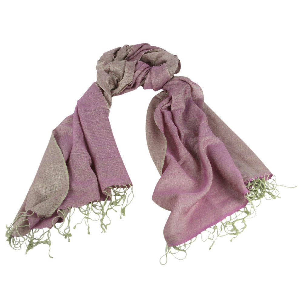 Dusty Rose Two-Toned Pashmin Woolen Shawl
