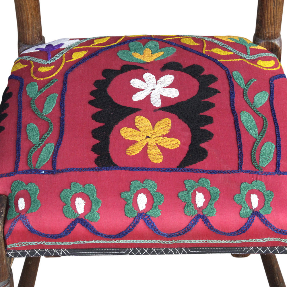 19th Century English Spindleback Suzani Chair