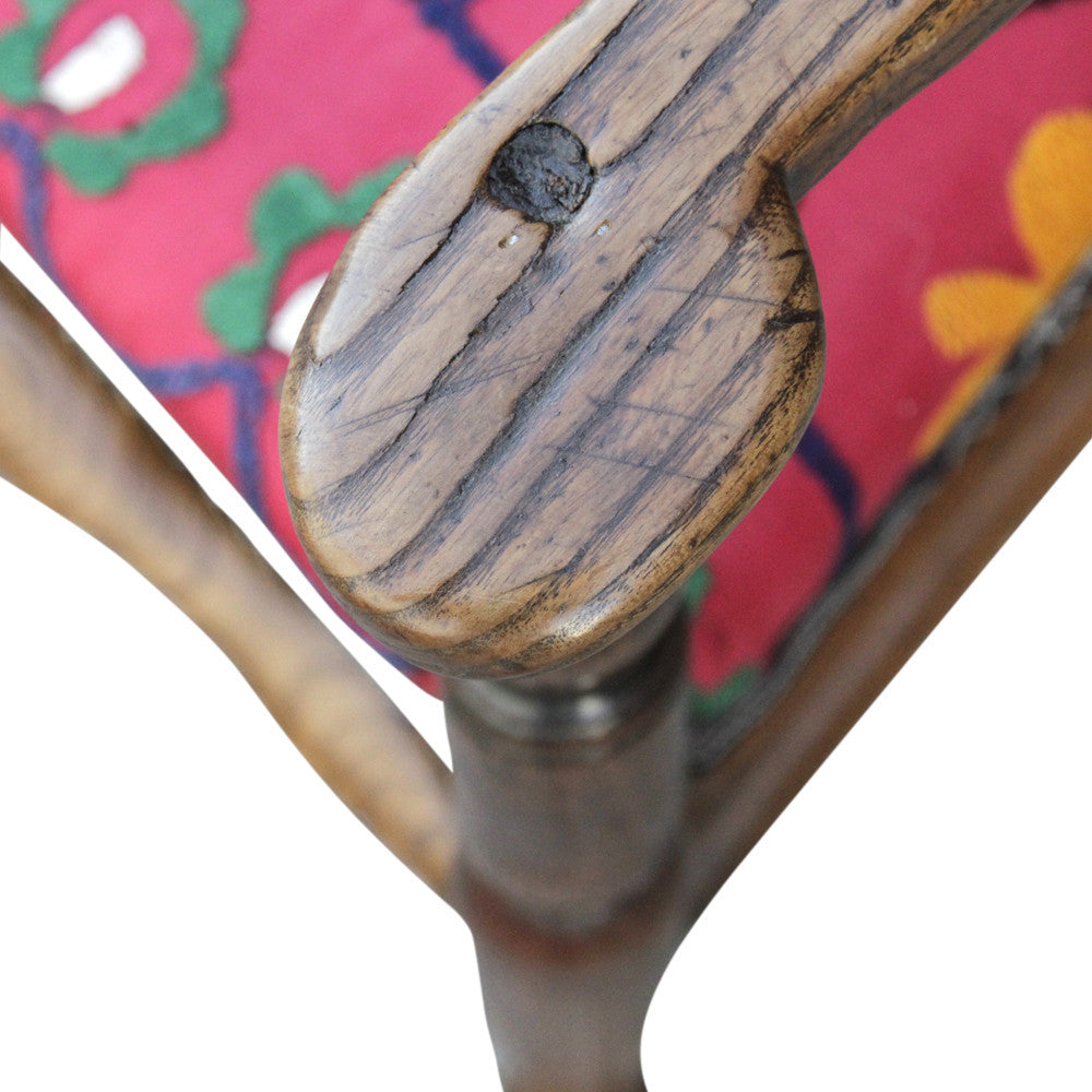 English Ladderback Suzani Arm Chair