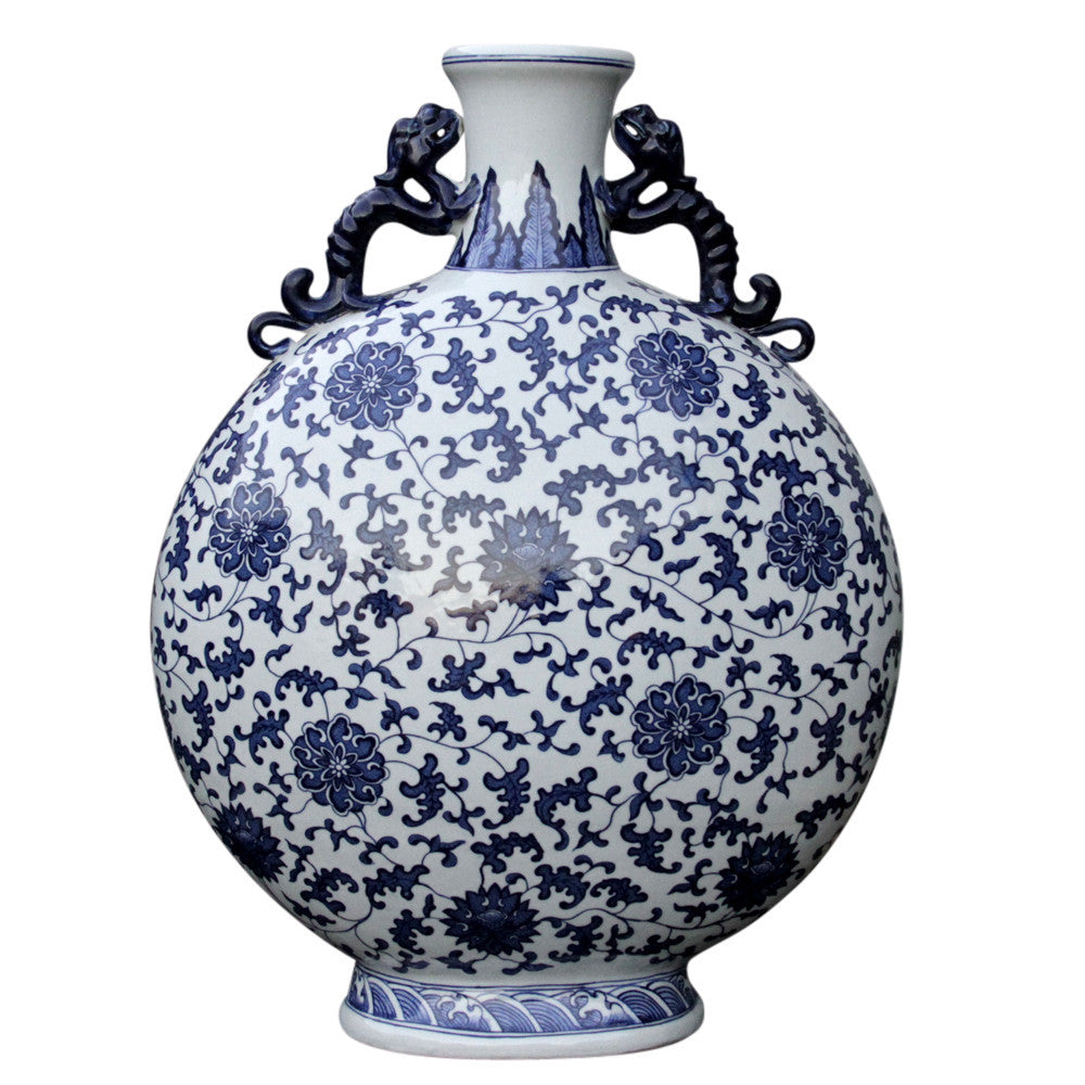 Large Moonflask Dragon Vase