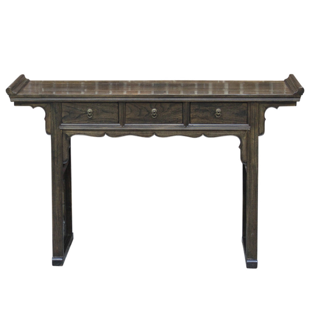 Mid Century Elm Altar Console