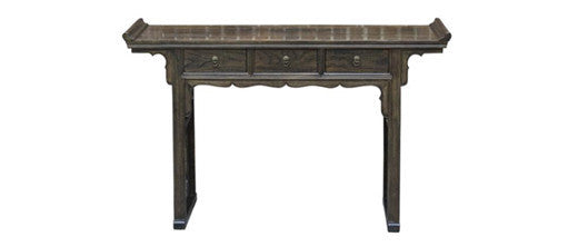 Mid Century Elm Altar Console