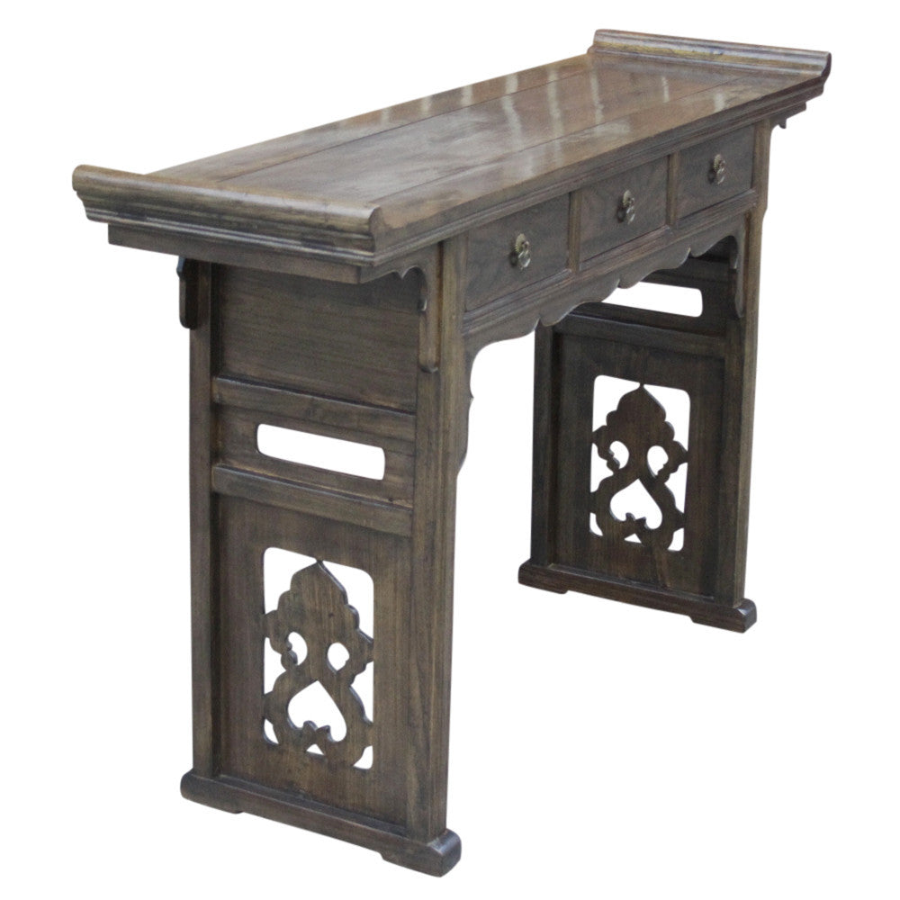 Mid Century Elm Altar Console