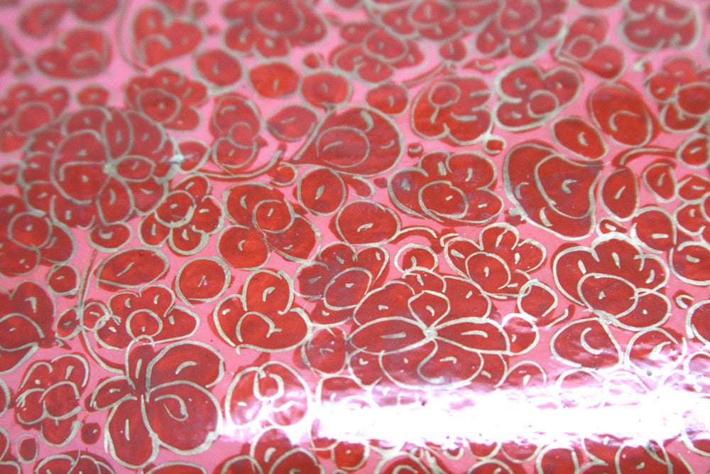 Coral Kashmiri Hand Painted Box