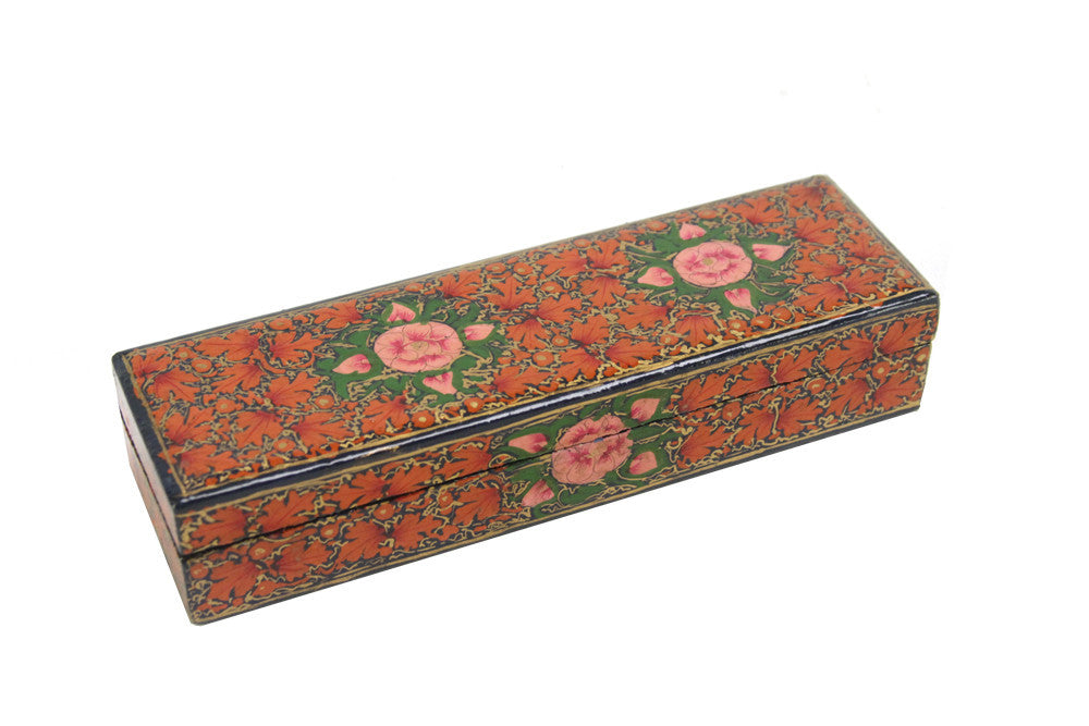 Blooming Kashmiri Painted Pencil Box