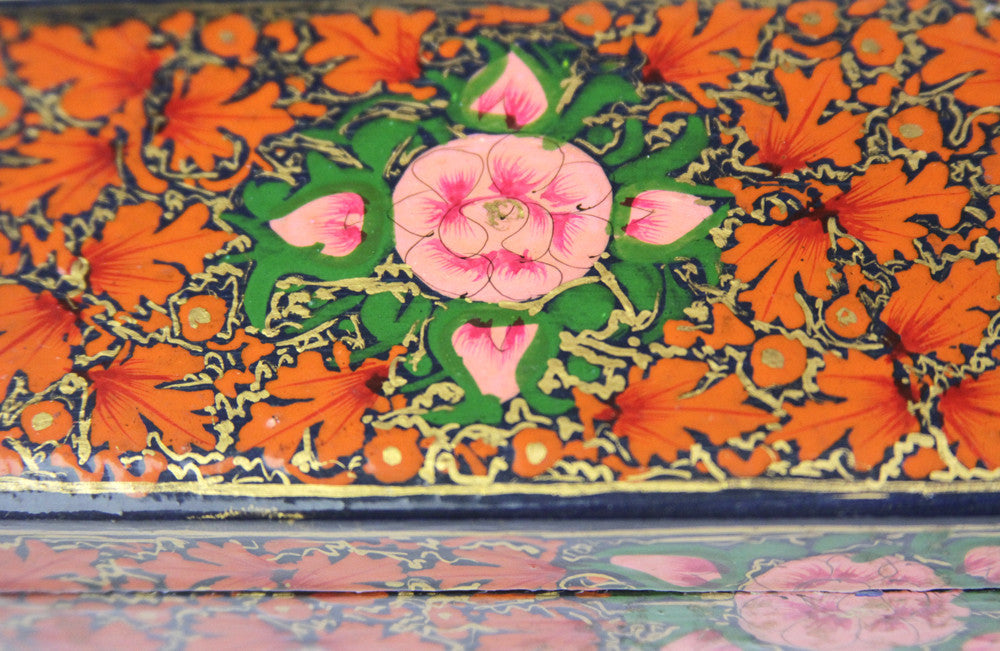 Blooming Kashmiri Painted Pencil Box