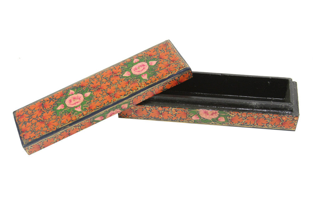 Blooming Kashmiri Painted Pencil Box