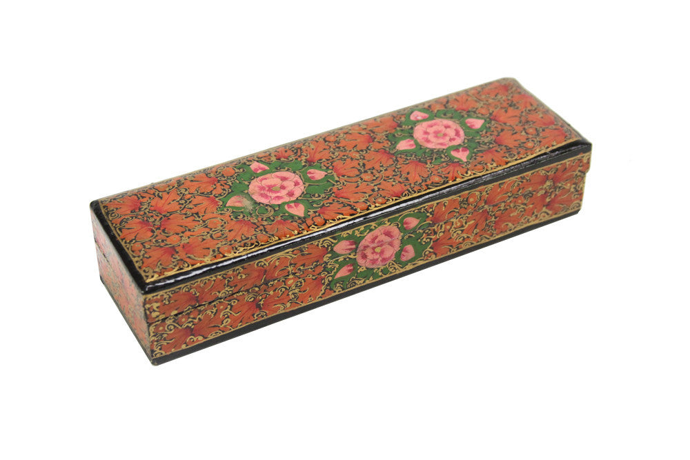 Blooming Kashmiri Painted Pencil Box II