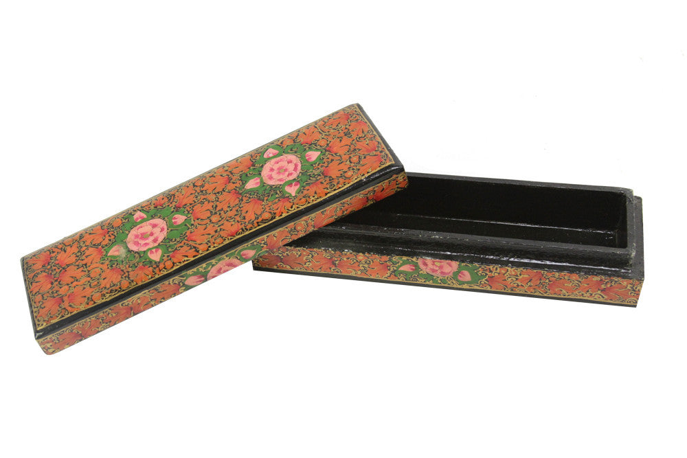 Blooming Kashmiri Painted Pencil Box II