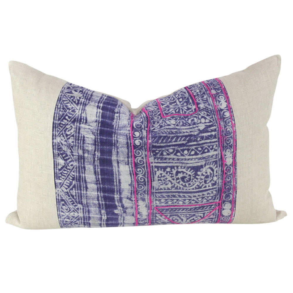 Indigo Lumbar Batik Linen II
