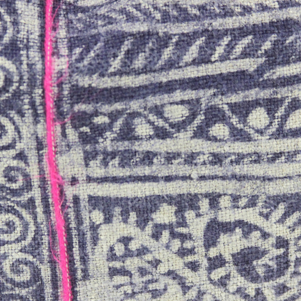 Indigo Lumbar Batik Linen II