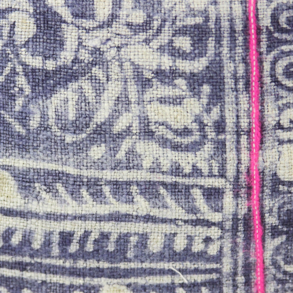 Indigo Lumbar Batik Linen III