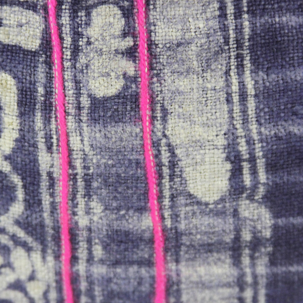 Indigo Lumbar Batik Linen VI