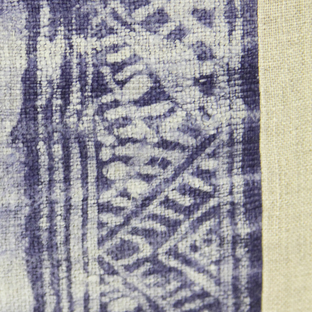 Indigo Lumbar Batik Linen VII
