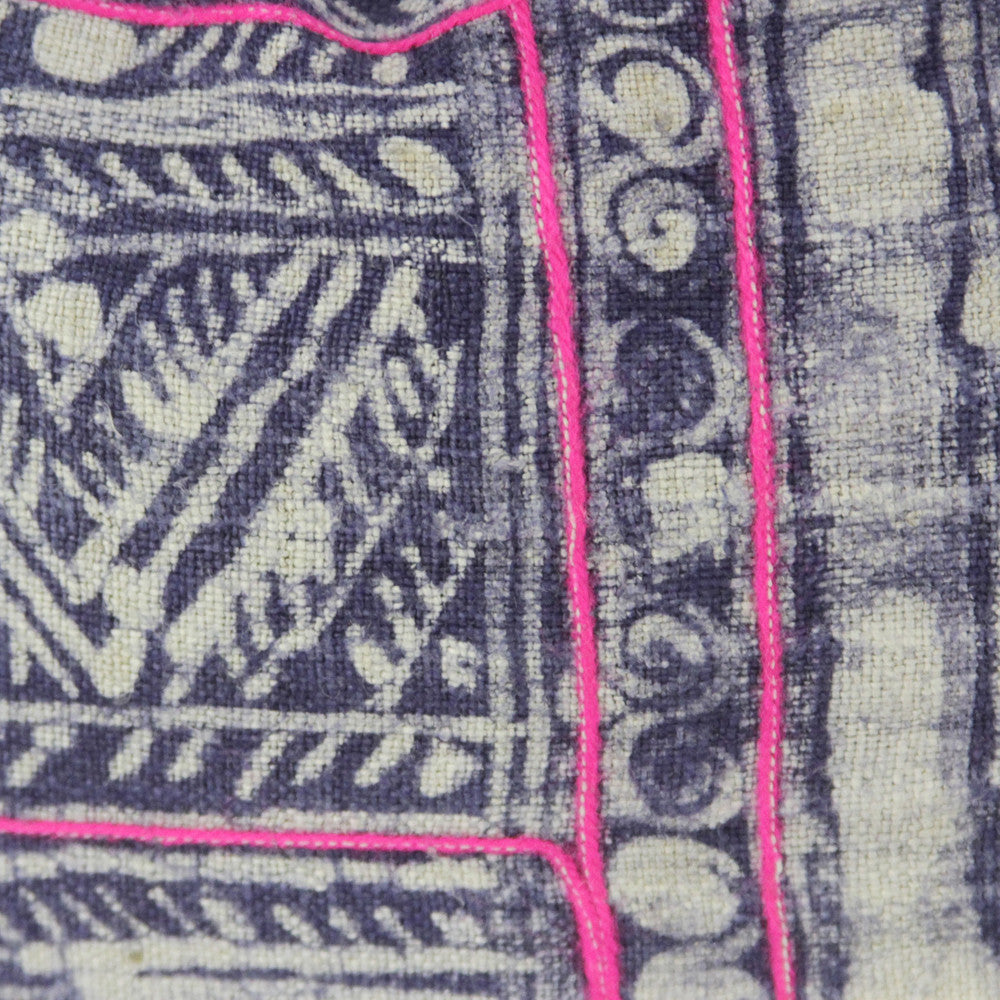 Indigo Lumbar Batik Linen IX