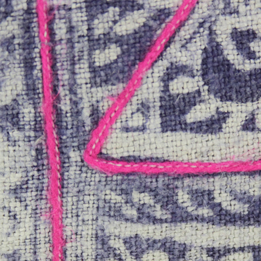 Indigo Lumbar Batik Linen X