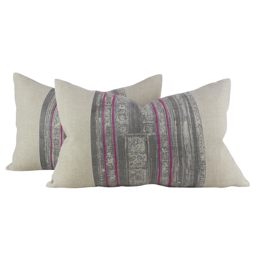 Ash Lumbar Batik Linen XI