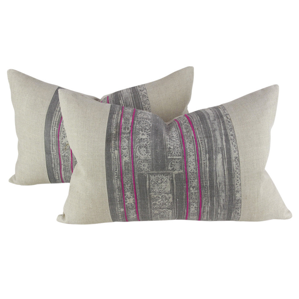 Ash Lumbar Batik Linen XI