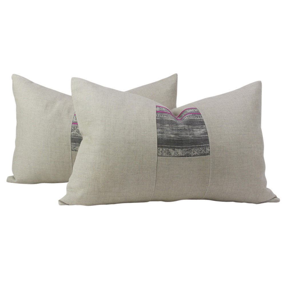 Ash Lumbar Batik Patch Linen