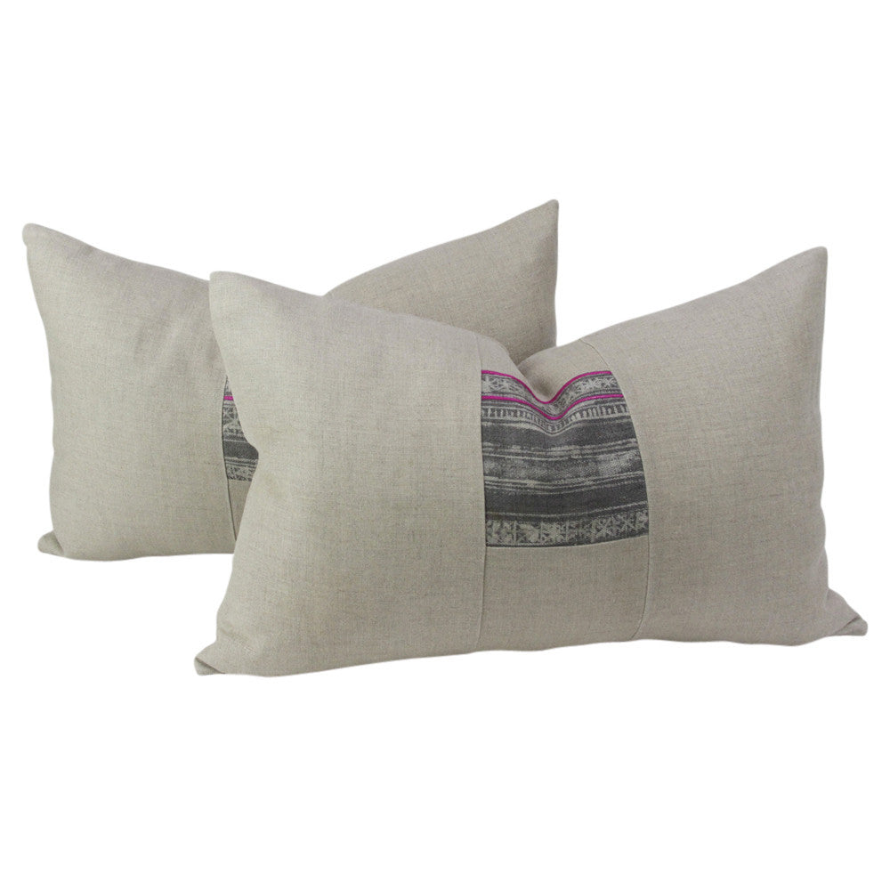 Ash Lumbar Batik Patch Linen