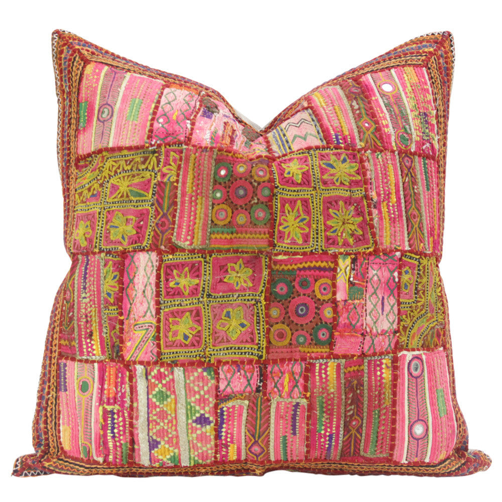 Rosa Jaislmer Patch Pillow